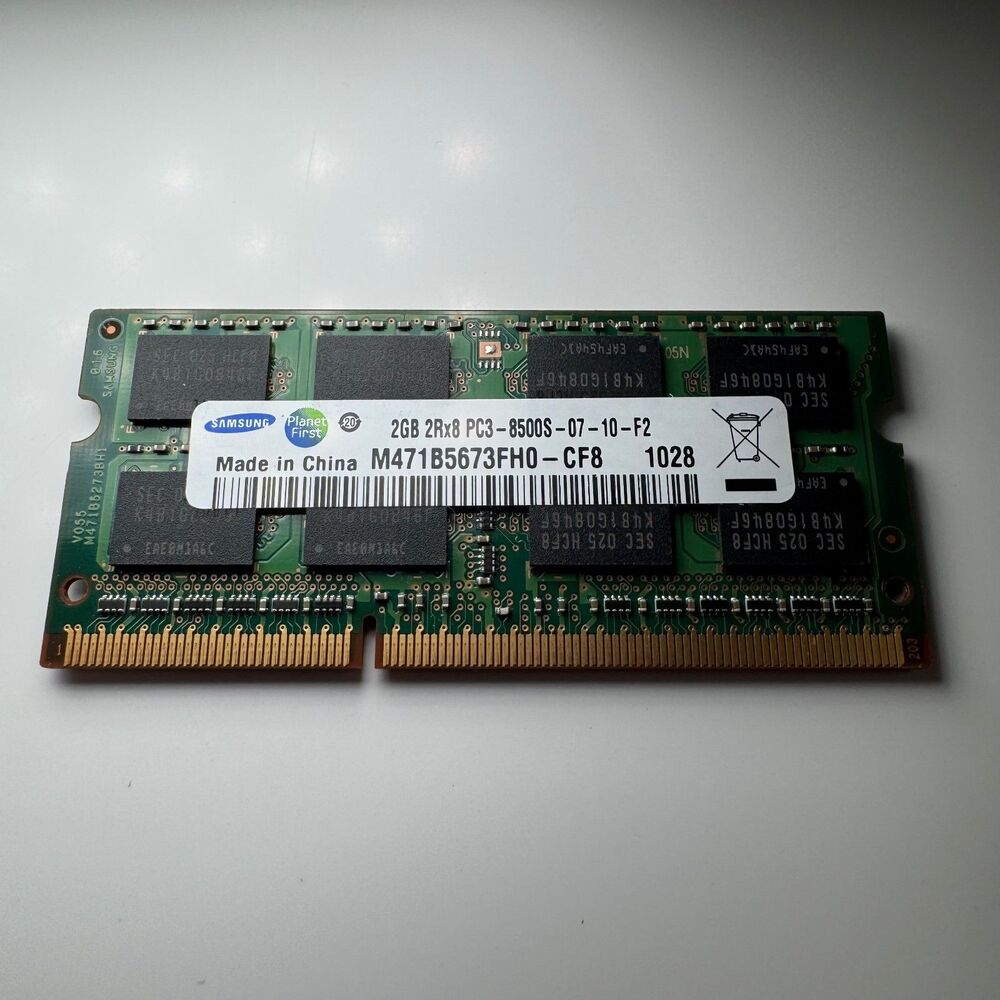 Samsung 2GB DDR3 Laptop RAM PC3-8500S 1066MHz SODIMM M471B5673FH0-CF8 Memory
